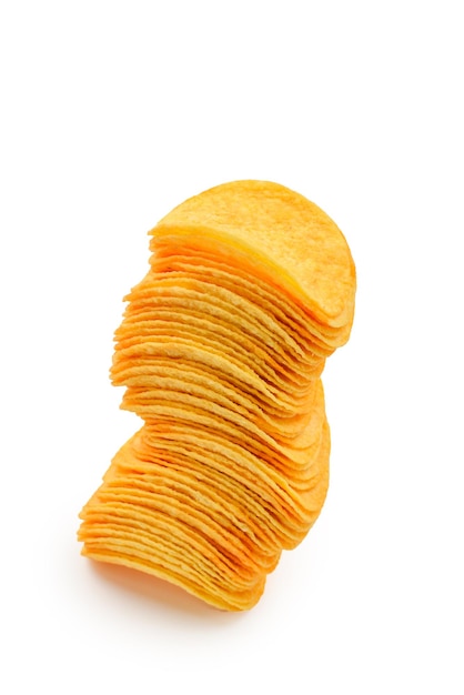 Tasty puff isolated on a white background. Top view.