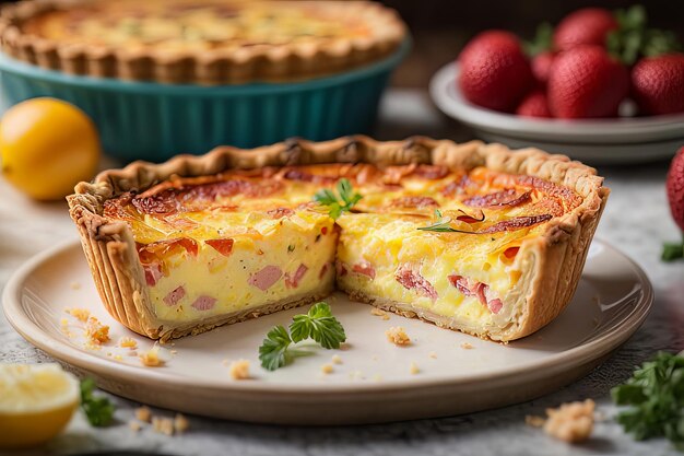 Tasty quiche lorraine a slice of heaven