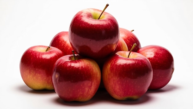 Tasty red apples isolated on white