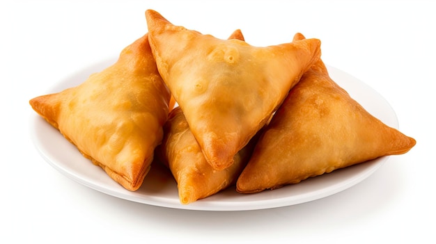 Tasty samosa isolated on white background