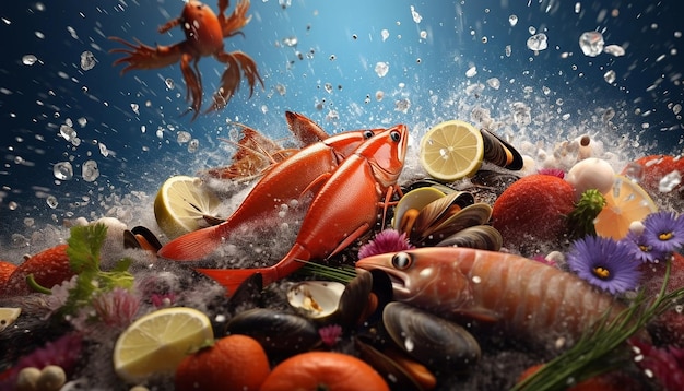 Tasty seafood advertisement photoshoot Commercial photography