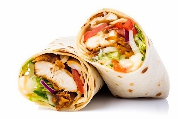 Tasty shawarma chicken Creamy meal Generate Ai