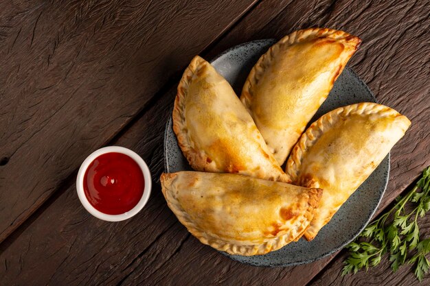 Tasty spicy meat empanadas Argentine empanadas