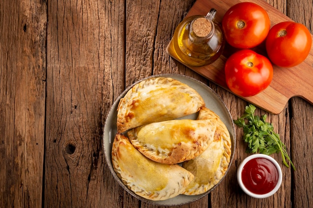 Tasty spicy meat empanadas Argentine empanadas