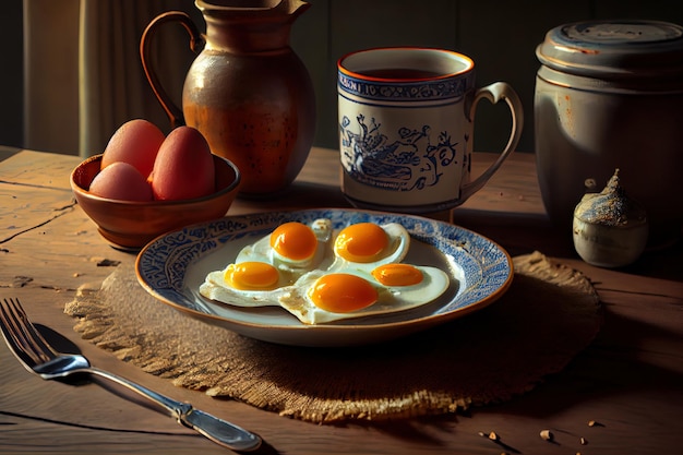 Tasty Traditional breakfast eggs