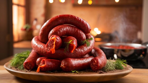 Tasty traditional chorizo arrangement