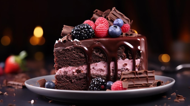 Tasty Vegan Chocolate Cake Slice Sweet Indulgence