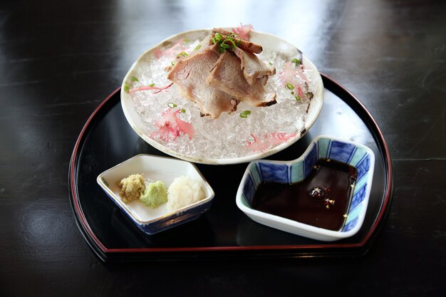 Tataki fried beef steak japanese food