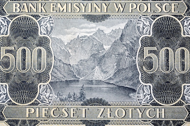 Tatra Mountains from old Polish money