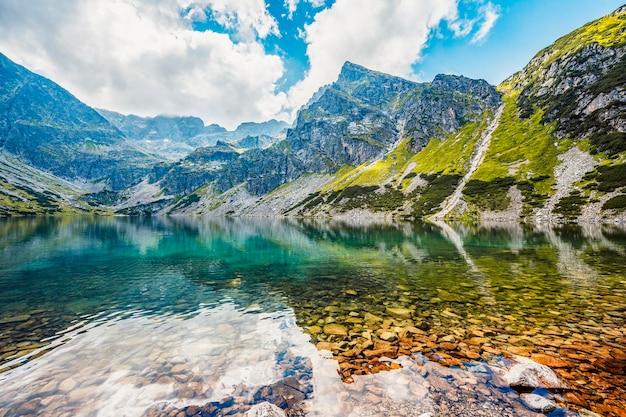 Tatra Nationaal Park in Polen Tatra-gebergte panorama Wandelen in de Gasienicowa-vallei Hala Gasienicowa naar Czarny Staw Gasienicowy in de buurt van Kasprowy Wierch