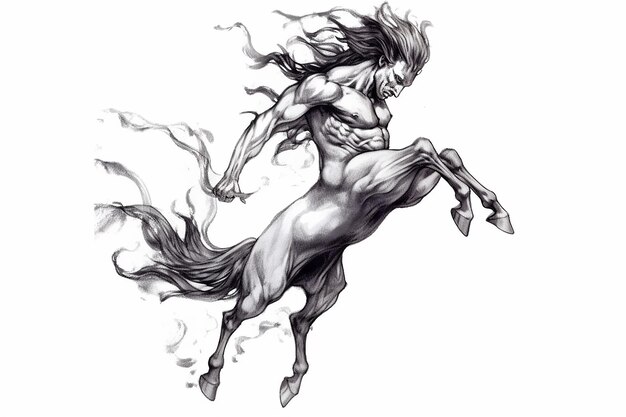 tattoo design of a mythical centaur