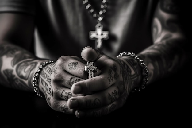 tattoo hand praying