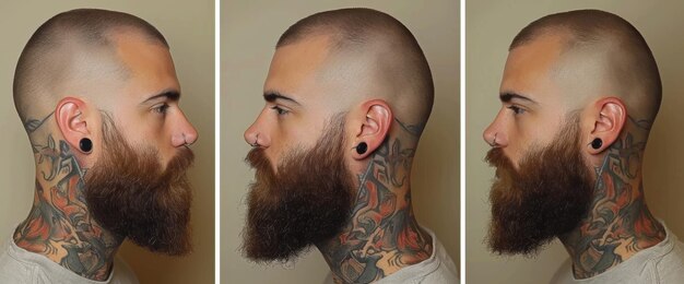 Tattooed Man With Beard