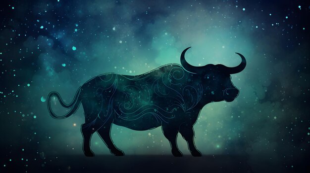 Taurus sterrenbeeld sterren in de buitenste ruimte sterrenbeeld Taurus in lijnen generatieve ai