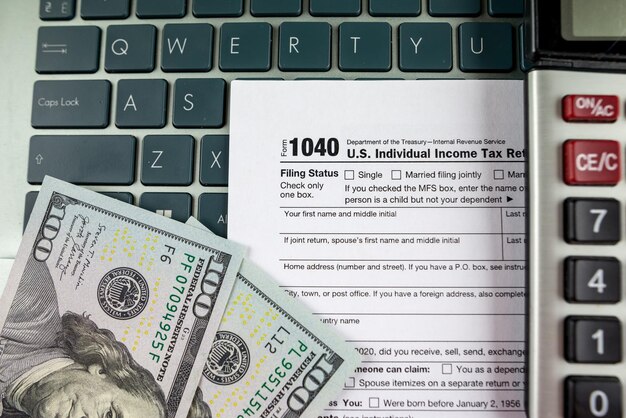 Photo tax form 1040 us individual income tax return