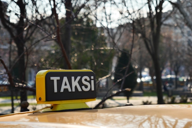 Taxi car in the street in Istanbul