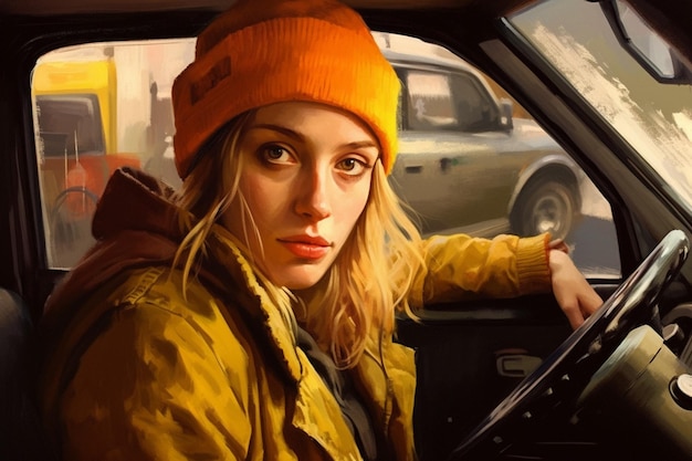 Taxi driver girl