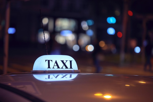 Taxi at night