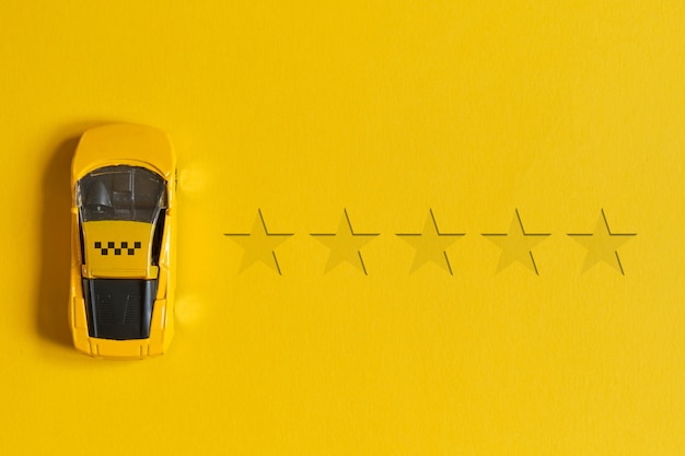 Taxi rating concept van 5 sterren