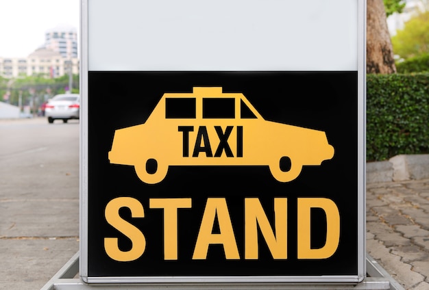 Photo taxi stand sign board