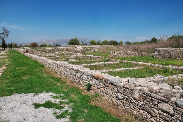 Foto taxila sirkap ruïnes van een versterkte stad pakistan