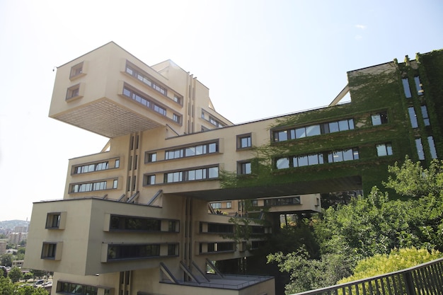 Tbilisi Georgia June 27 2022 the building of the former Ministry of Highways of Georgia is now t