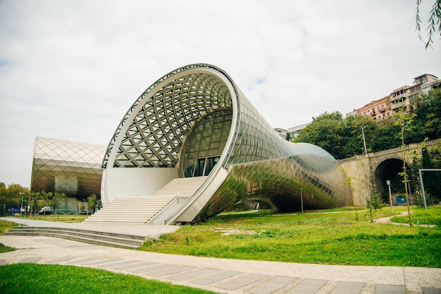 Tbilisi Georgia September 2019 View entrance in the Rike Concert Hall the Tube