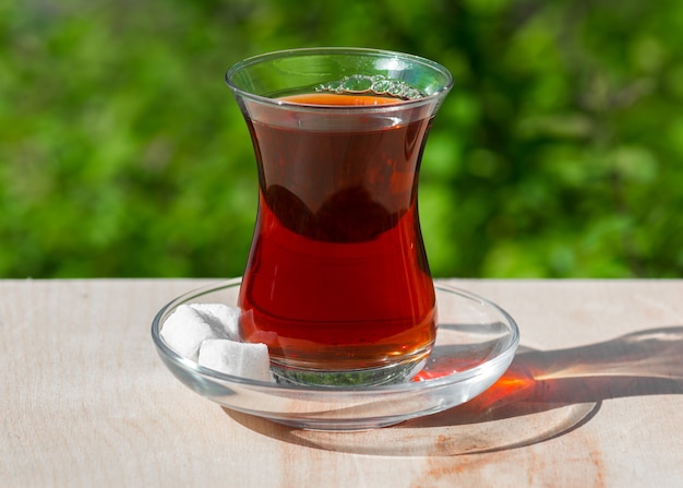 Tea in a armudu glass