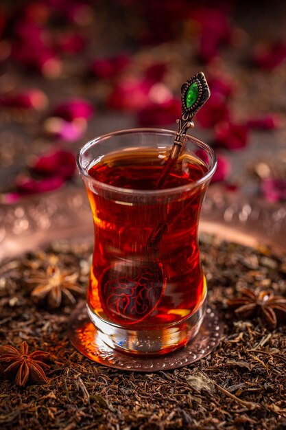 Tea in a armudu glass