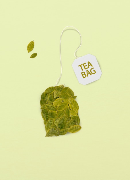 Photo tea bag with fruit collage design