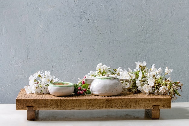 Tea in ceramic teapot