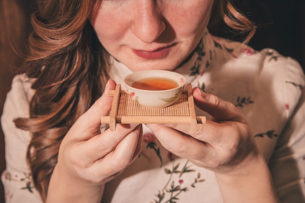 Tea ceremony is performed by master