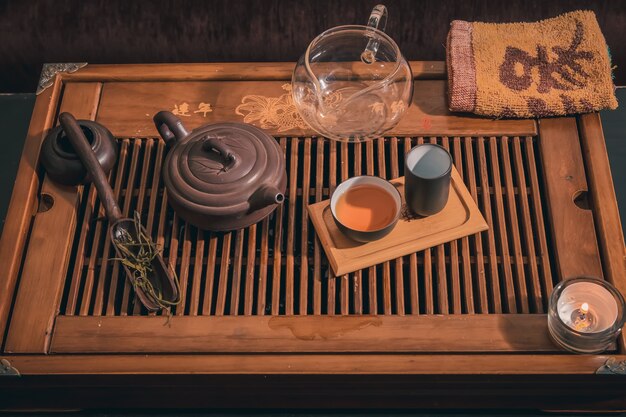 Tea ceremony is performed by master