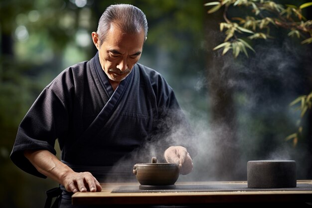 Photo tea ceremony a ritual of grace