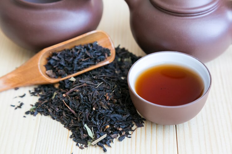 茶道セットと黒茶