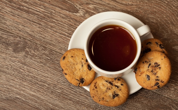 Tea and chip cookies