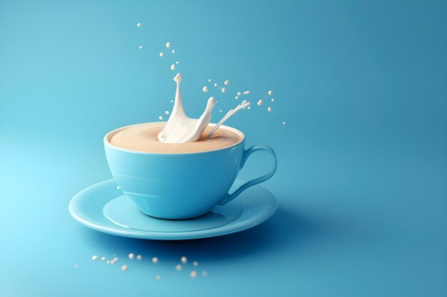 Tea coffee cup against soft background Ai Generated