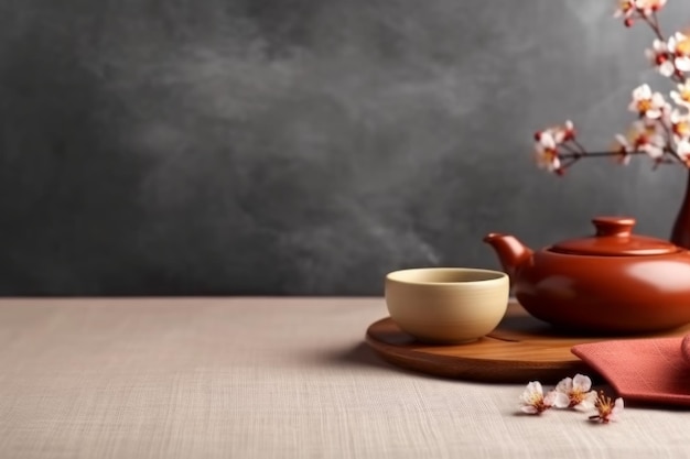 Tea coffee mockup background Generate Ai