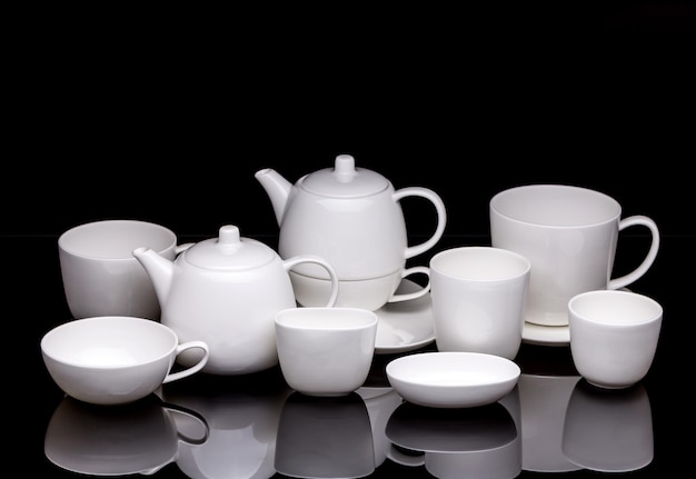 Фото Чайные чашки с чайником