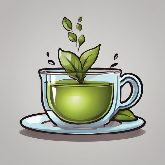 Tea Drink cartoon Icon Heel cool