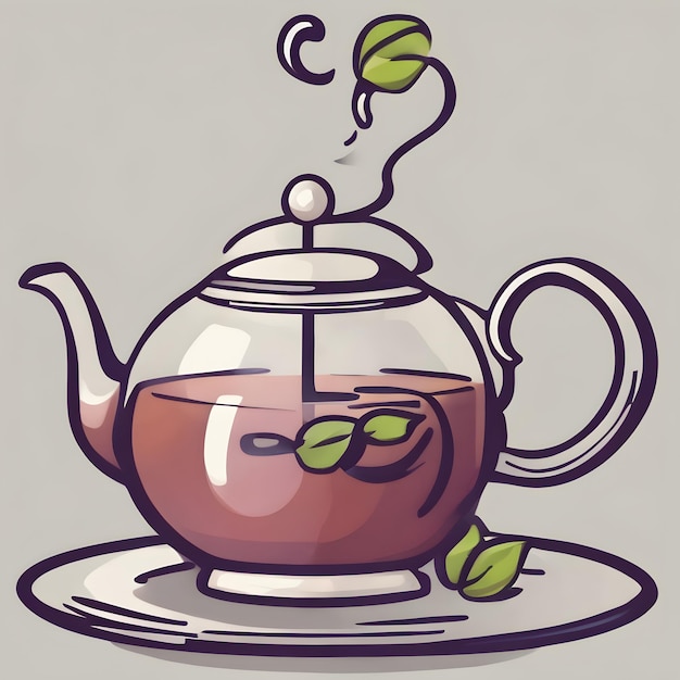 Foto tea drink cartoon icon heel cool