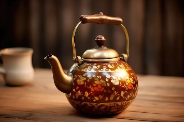 tea pot vintage style AI Generated