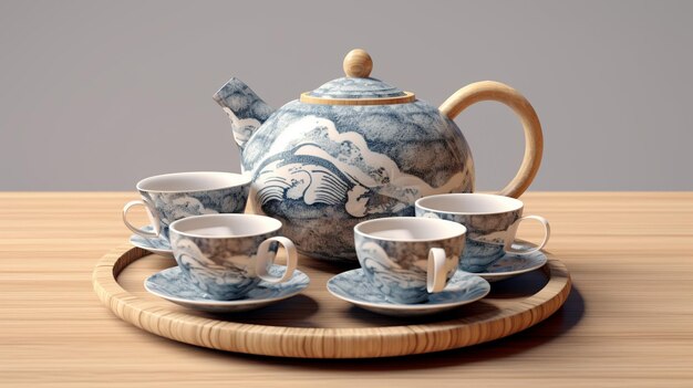 tea setHD 8K wallpaper Stock Photographic Image