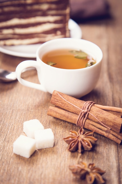 Tea with cake