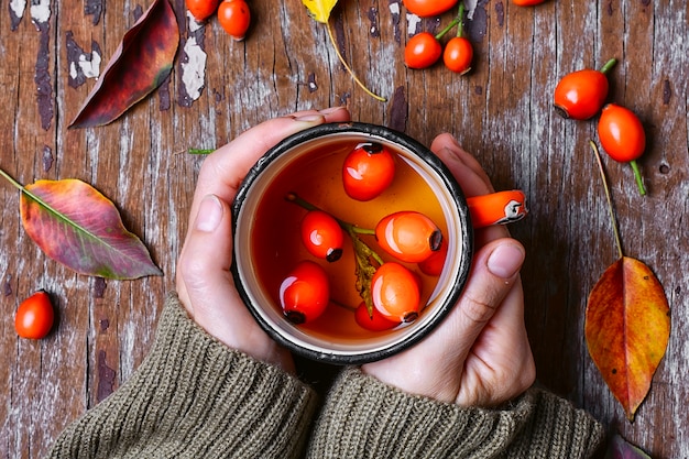 Tea with rosehips