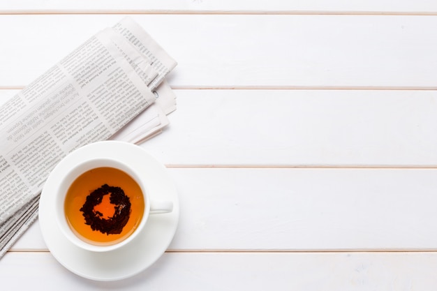 Tea on the wooden table