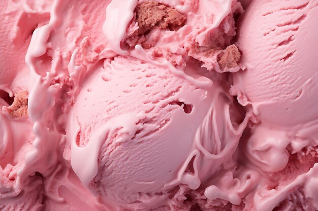 Photo teaberry ice cream texture background