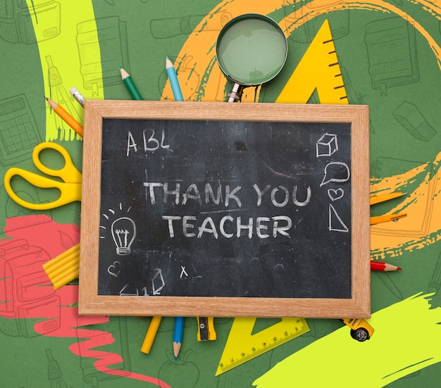 Teacher appreciation concept with board