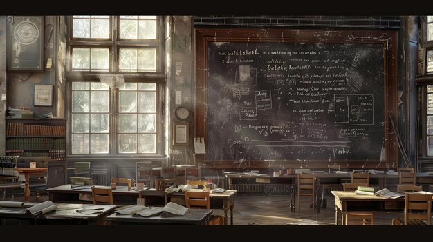 Teacher blackboard school