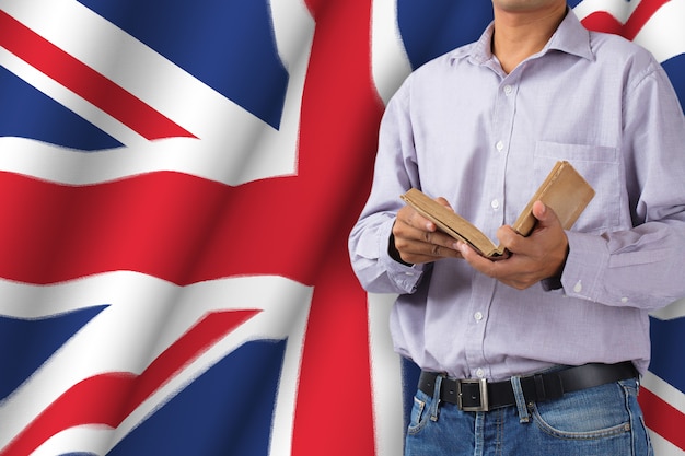 Teacher on the British flag